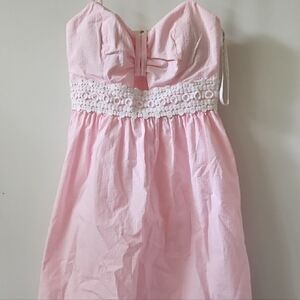 Lilly Pulitzer Pink Pleated Babydoll Dress for Prom